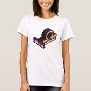 Waage-Sternzeichen und Textdesign T-Shirt