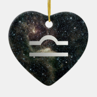 Waage Sternzeichen Universum Geburtstag Herz Keramik Ornament