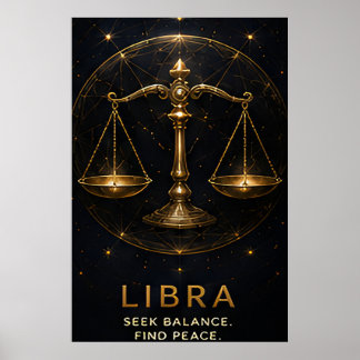 Waage Sternzeichen Waage Himmels Astrologie Symbol Poster