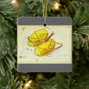 Waage Vintage-Sternbild Urania's Spiegel Keramikornament