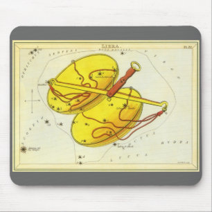 Waage Vintage-Sternbild Urania's Spiegel Mousepad