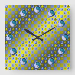 Waage & Wasser-Affe Quadratische Wanduhr