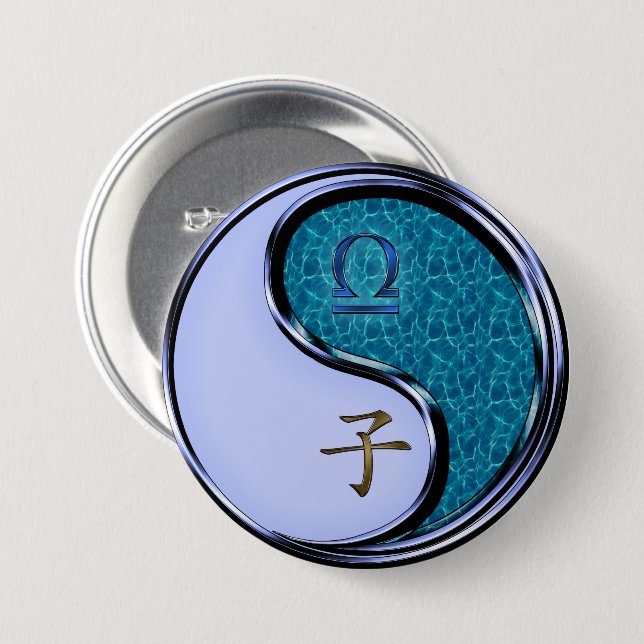 Waage & Wasser-Ratte Button (Vorne & Hinten)