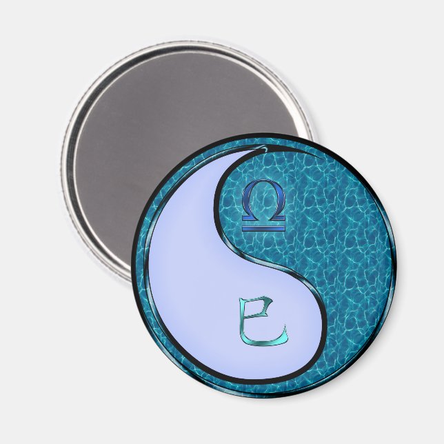 Waage & Wasser Schlange Magnet (Vorderseite/Rückseite)
