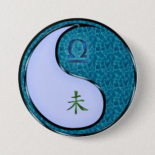 Waage & Wasser Ziege Button