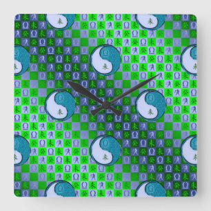 Waage & Wasser Ziege Quadratische Wanduhr