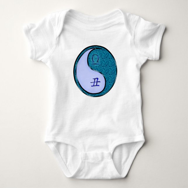 Waage & Wasserbüffel Baby Strampler (Vorderseite)