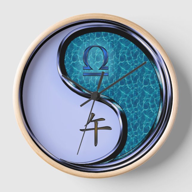 Waage & Wasserpferd Uhr (Vorderseite)