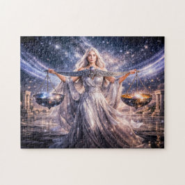 Waage-Zodiac mit himmlischer Jungfrau, die die Waa Puzzle