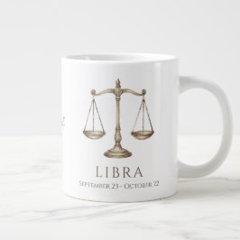 Waage-Zodiac Persönlicher Name & Geburtsdatum Jumbo-Tasse