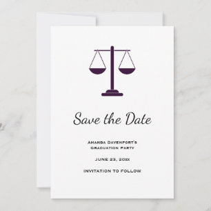 Waagen der Justiz Rechtsdienstleistungen Symbol Ab Save The Date