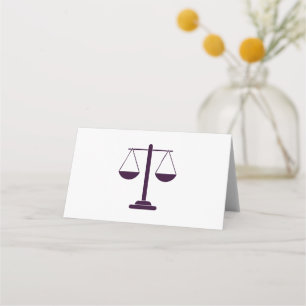 Waagen der Justiz Rechtsdienstleistungen Symbol Platzkarte
