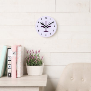 Waagen der Justiz Rechtsdienstleistungen Symbol Runde Wanduhr