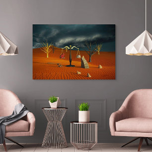 Waagen der Wahrheit – Surrealer Wüstensymbolismus Poster