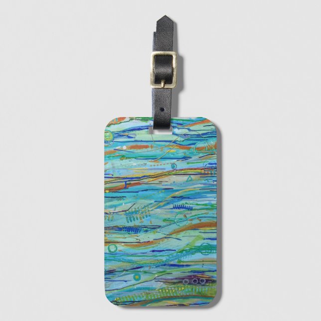 Waaking Wave Luggage Tag Gepäckanhänger (Vorderseite Vertikal)