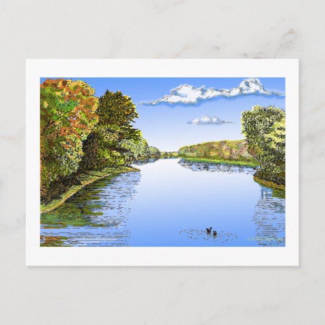 Wabash River Postkarte (Vorderseite)