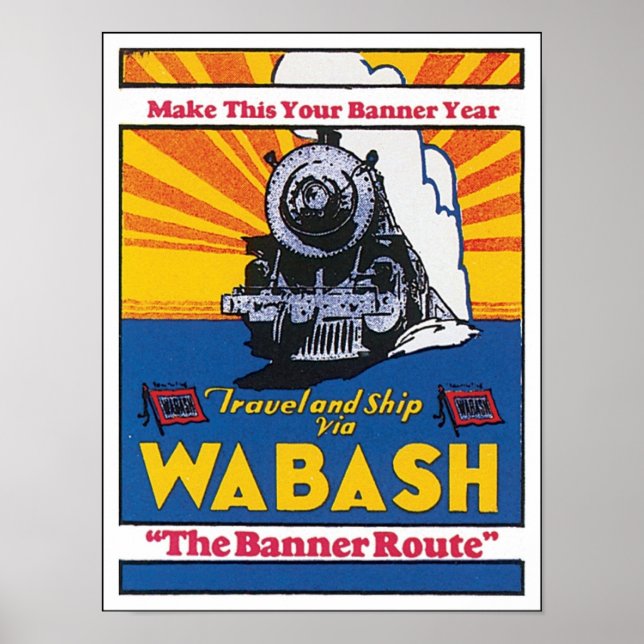 Wabash The Banner Route Railposter Poster (Vorne)