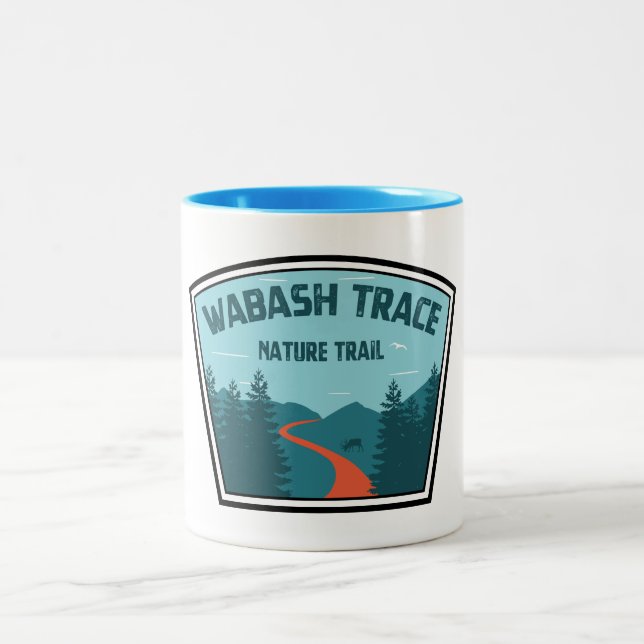 Wabash Trace Nature Trail Zweifarbige Tasse (Mittel)