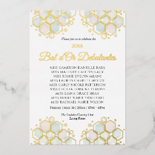 Waben Corporate Eleganz Gold Geometrisch Folien Feiertagskarte