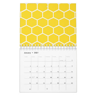 Waben geometrisch weiße Linien Hummel Kalender