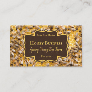 Wabenimker pureraw Farm Bienenstand Visitenkarte