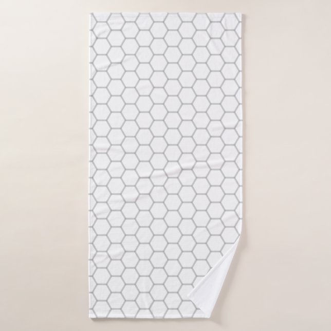 Wabenmuster Hexagon-Design Badehandtuch (Badehandtuch)