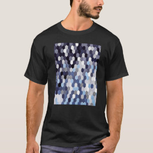 Wabenmuster in Blautönen mit Hexagon-Malerei T-Shirt