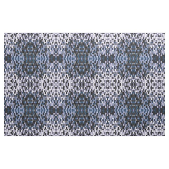 Wabenmuster in den Farben Grau und Blau Stoff (Fat Quarter (45,7 x 55,9 cm))