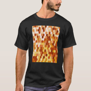 Wabenmuster in Mustard Honey Colors Hexagon T-Shirt