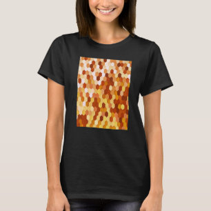 Wabenmuster in Mustard Honey Colors Hexagon T-Shirt