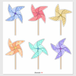 Wabenmuster Pinwheels 14 x 14 Aufkleber