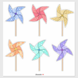 Wabenmuster Pinwheels 14 x 14 Aufkleber