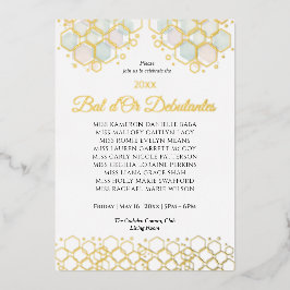 Wabenstruktur Firmen Eleganz Gold Geometrisch Folien Feiertagskarte