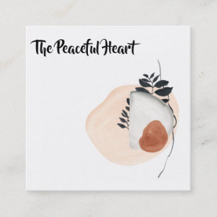 *~* Wabi Sabi Abstrakt Minimal Tinte AR27 Einfach Quadratische Visitenkarte