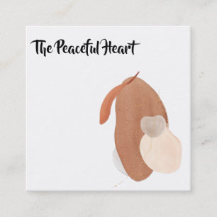 *~* Wabi Sabi Abstrakt Minimal Tinte AR27 QR Einfa Quadratische Visitenkarte