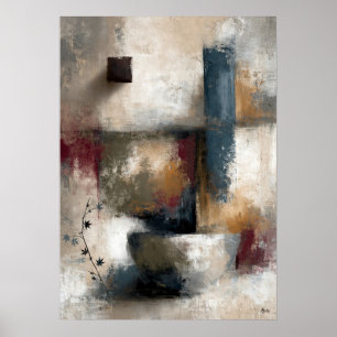 Wabi-Sabi-Ahorn-Abstrakte Moderne Japanische Wandk Poster