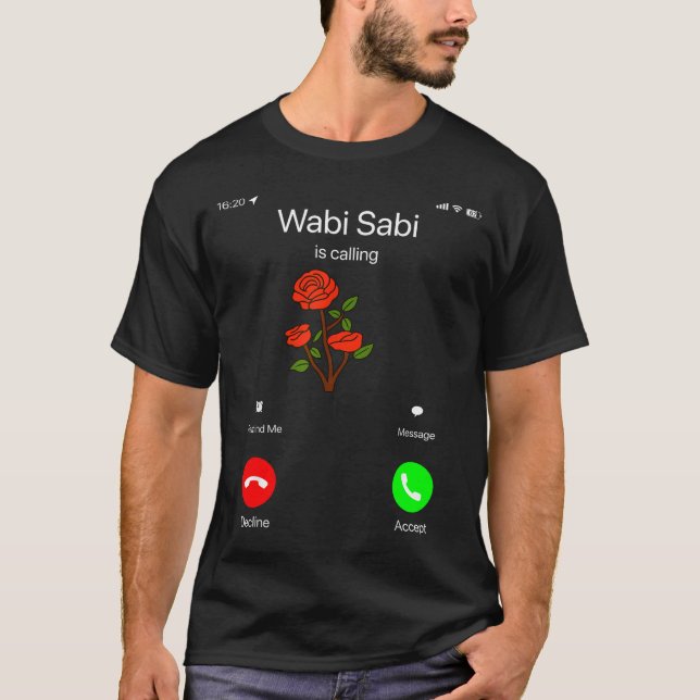 Wabi Sabi Is Calling Incoming Call Phone Screen Ko T-Shirt (Vorderseite)