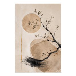 Wabi Sabi Neutrales Wandkunstposter – Minimalistis Poster