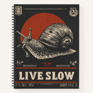 Wabi-Sabi Snail   Denkwürdiges Living-Portrait Notizbuch