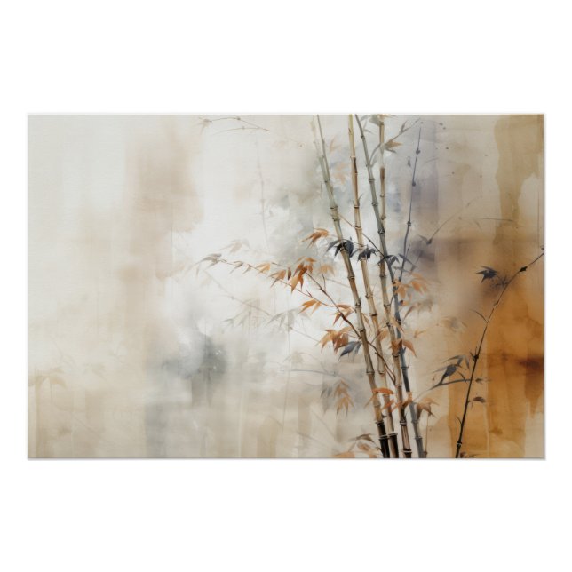 Wabisabi Aesthetic Bamboo Poster (Vorderseite)