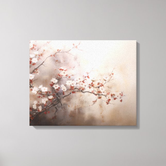 Wabisabi Aesthetic Sakura Leinwanddruck (Vorderseite)