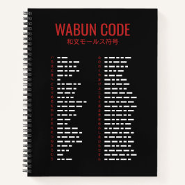 Wabun Code 和文モールス符号 Morse Spiral Notebook Notizbuch