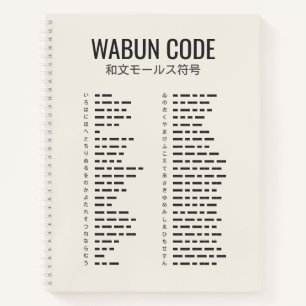 Wabun Code 和文モールス符号 Morse Spiral Notizbuch