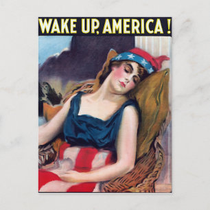 Wach auf, Amerika Vintage-Wahl Wahl 2024 Postkarte