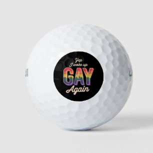 Wach auf schwule Pride Regenbogen Queer Gay CSD Pa Golfball