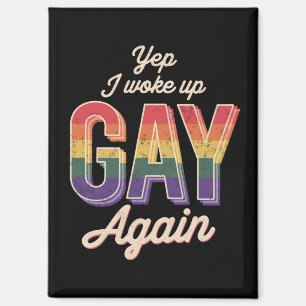 Wach auf schwule Pride Regenbogen Queer Gay CSD Pa Magnet