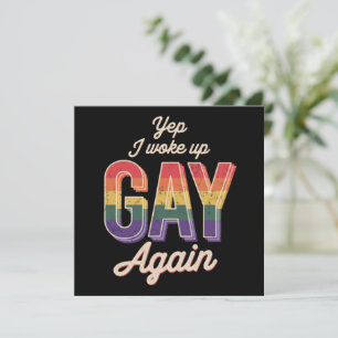 Wach auf schwuler Stolz Regenbogen Queer Gay CSD P Einladung