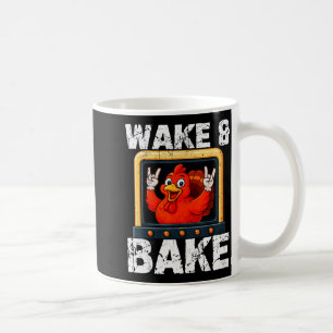 Wach auf und backe lustiger Fels auf Truthahn Vint Kaffeetasse