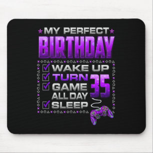 Wach auf, werde 35, zocke den ganzen Tag, Gamer 35 Mousepad