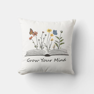 Wach dein Geist Blumenbuch T-Shirt Kissen